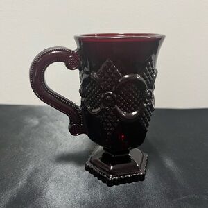 Avon Deep Red Glass Mug